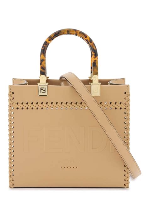 fendi calfskin small chameleon tote brown|Fendi Sunshine Small .